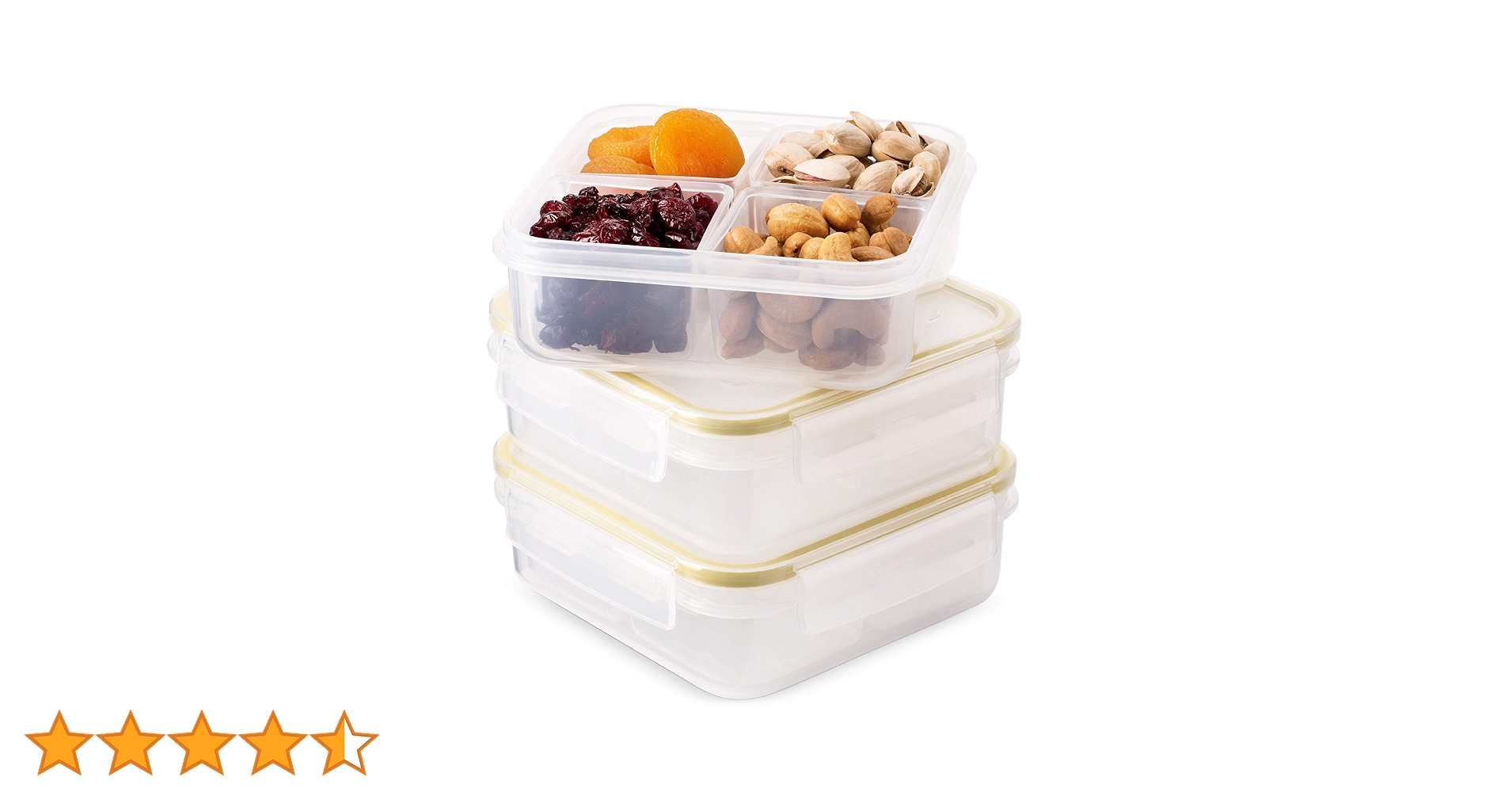 タッパーウェア　食品保存容器 蓋付き　3個セット Amazon | Komax Biokips 食品保存容器 ランチボックス 小分け